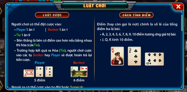 Baccarat Super 6 Tại Gem88 Phiên Bản Nâng Cấp Với Tỷ Lệ Thưởng Đột Phá