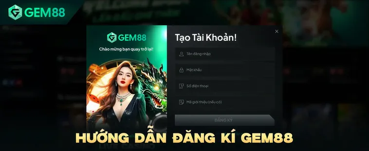 Quy Trình Đăng Ký Gem88 Siêu Tốc Nhận Ngay Voucher Khủng Cho Tân Thủ