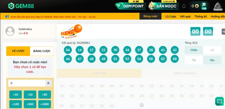 Keno Vietlott Tại Gem88 Chinh Phục Tốc Độ Quay Thưởng Nhận Tiền Tỷ