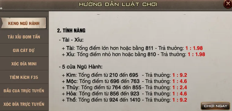 Keno Ngũ Hành Tại Gem88 Đỉnh Cao Cá Cược Nhận Ngay Tiền Thưởng Lớn