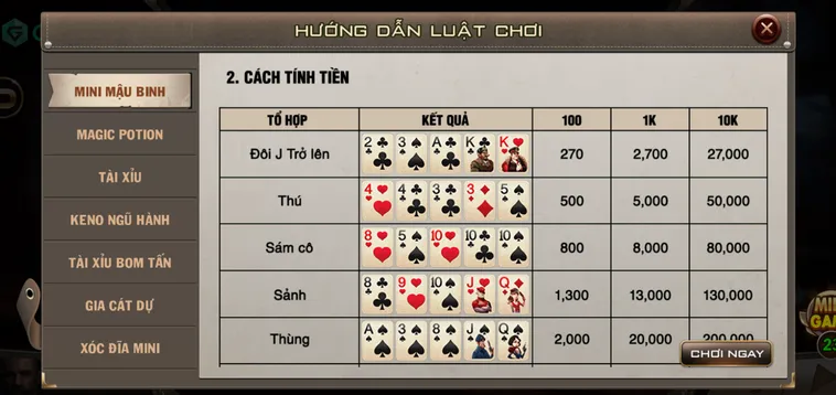 Mini Mậu Binh Tại Gem88 Game Bài Trí Tuệ Với Tỷ Lệ Ăn Thưởng Siêu Khủng