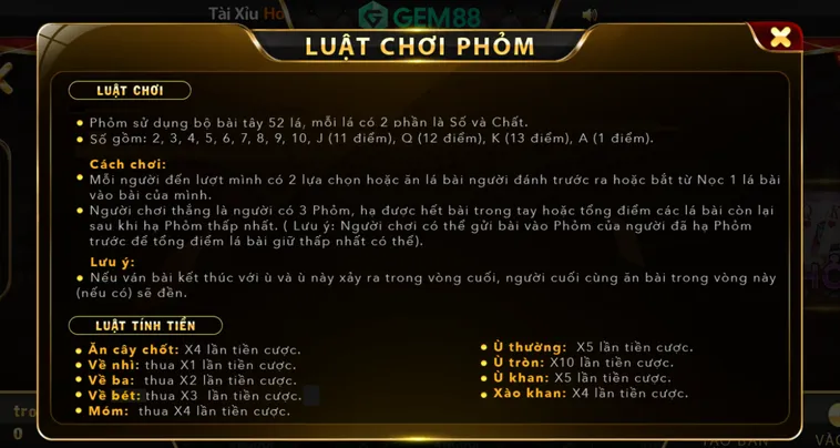 Chơi Phỏm Tại Gem88 Để Trở Thành Cao Thủ Bài Lá Đích Thực