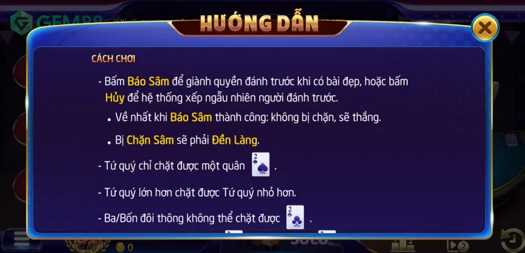 Sâm Lốc Tại Gem88 Sân Chơi Sát Phạt Đầy Kịch Tính Với Tỷ Lệ Thưởng Khủng