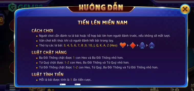 Trải Nghiệm Tiến Lên Miền Nam Tại Gem88 Đỉnh Cao Đầy Kịch Tính