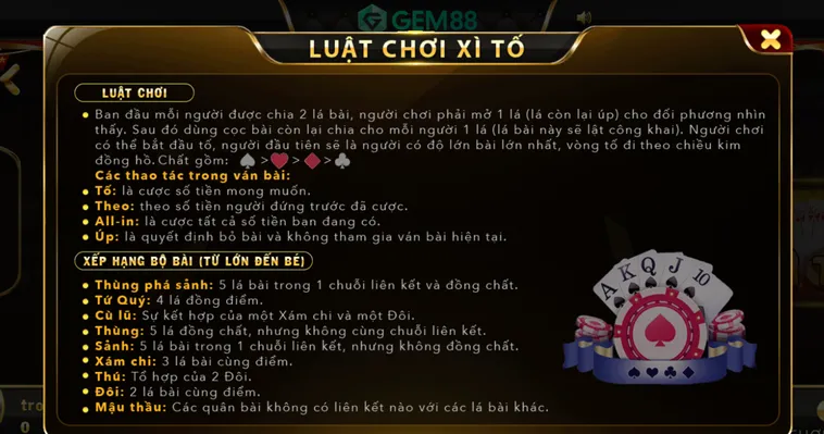 Xì Tố Tại Gem88 Đỉnh Cao Cá Cược Và Nghệ Thuật Tâm Lý Chiến